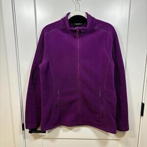 Marmot Fleece Jacket Size XL Womens Long Sleeve Full Zip Purple Gorp Core Hiking
